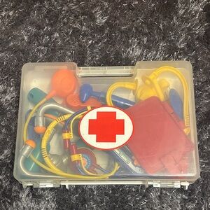 Kids Doctor Playset with Red and Yellow Accessories